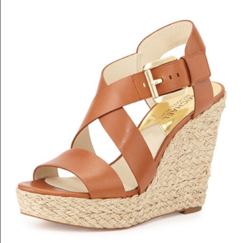 Michael Kors Giovanna Wedge- Luggage